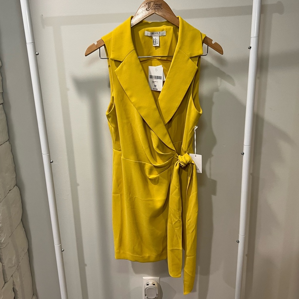 Mini Mustard Blazer Dress